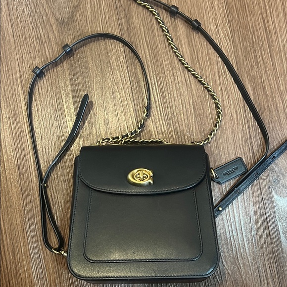 Coach Black Crossbody Bag with Gold Accents - Picture 2 of 15